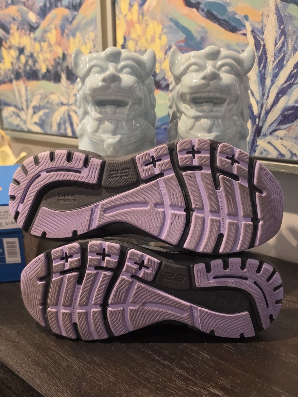 Brooks Women’s Adrenaline GTS 23 Sneakers Gray/Black/Purple Size 11 - Picture 8 of 9